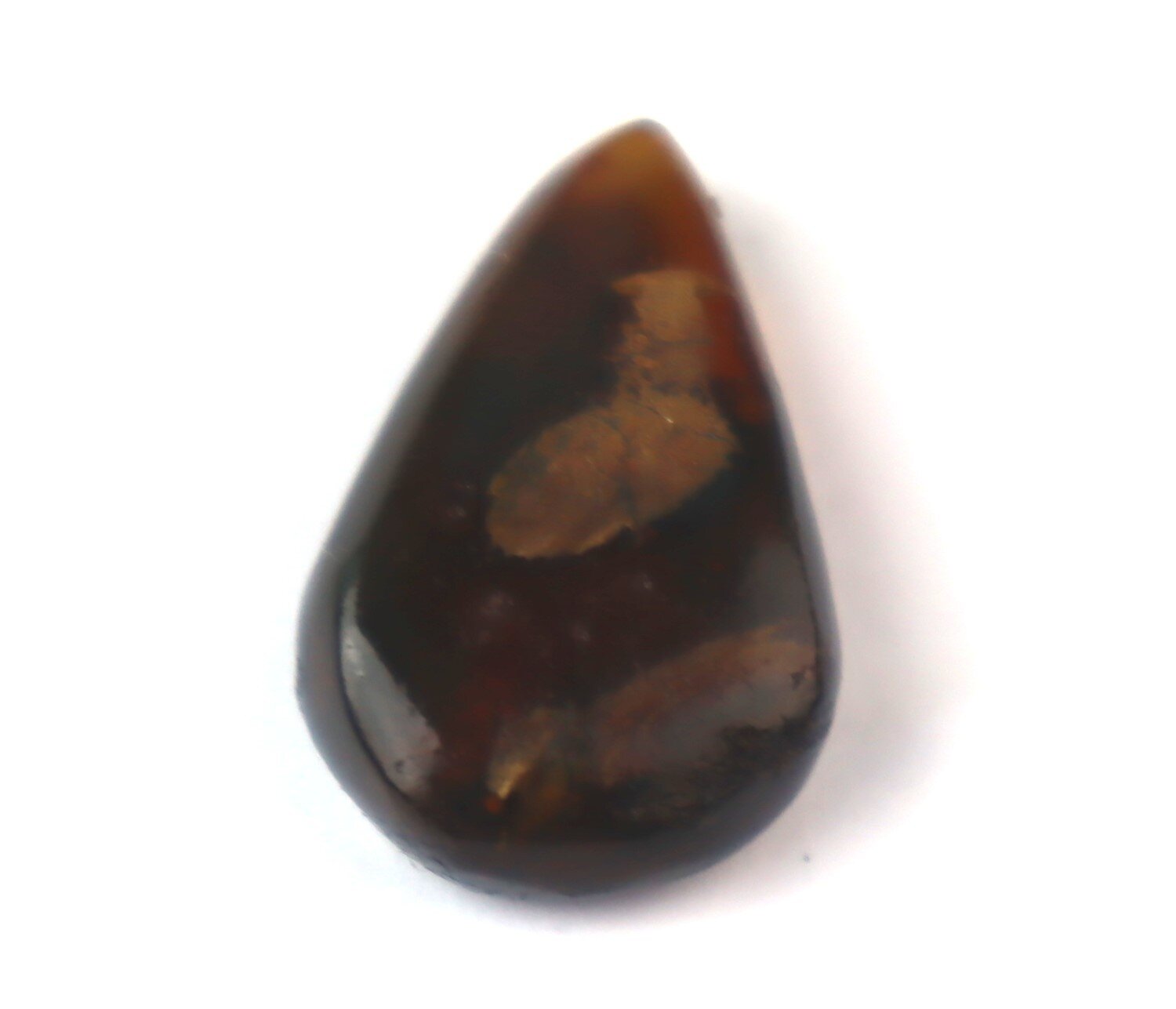 Lovely Natural Dominican Translucent Cognac Blue Amber Polished Stone 25mm – photo 7