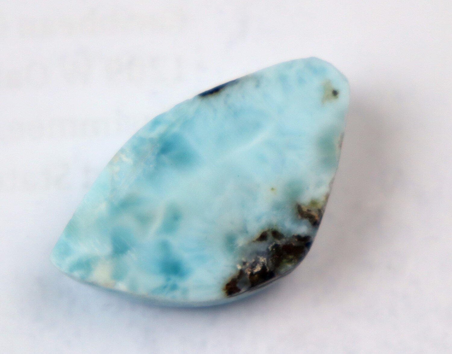 Exquisite Natural Sky Blue Larimar boat shape Cabochon 32mm – photo 5