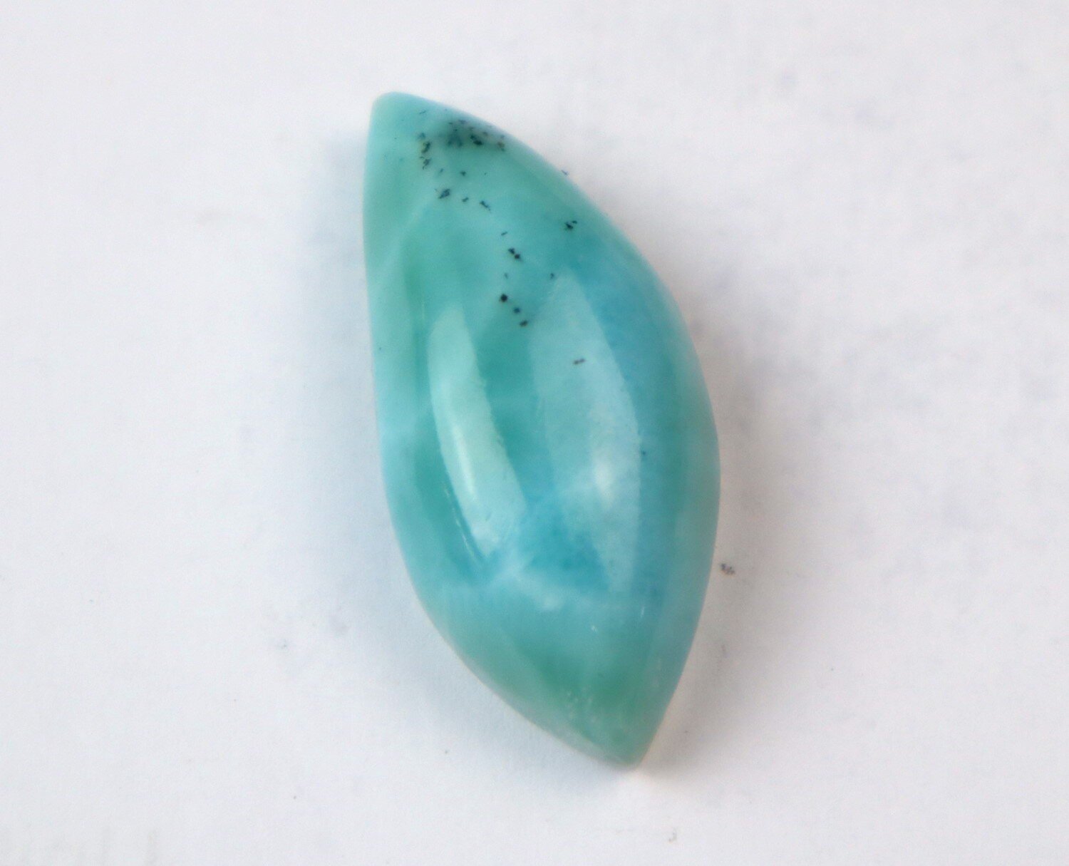 Excellent Natural Deep Blue Larimar Marquise Cabochon 29mm – photo 5