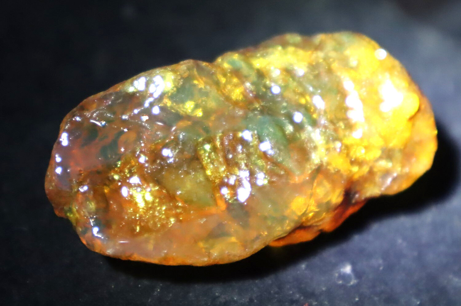 Impressive Natural Dominican Crystal Clear Yellow Green Amber Rough Specimen 54mm – photo 9