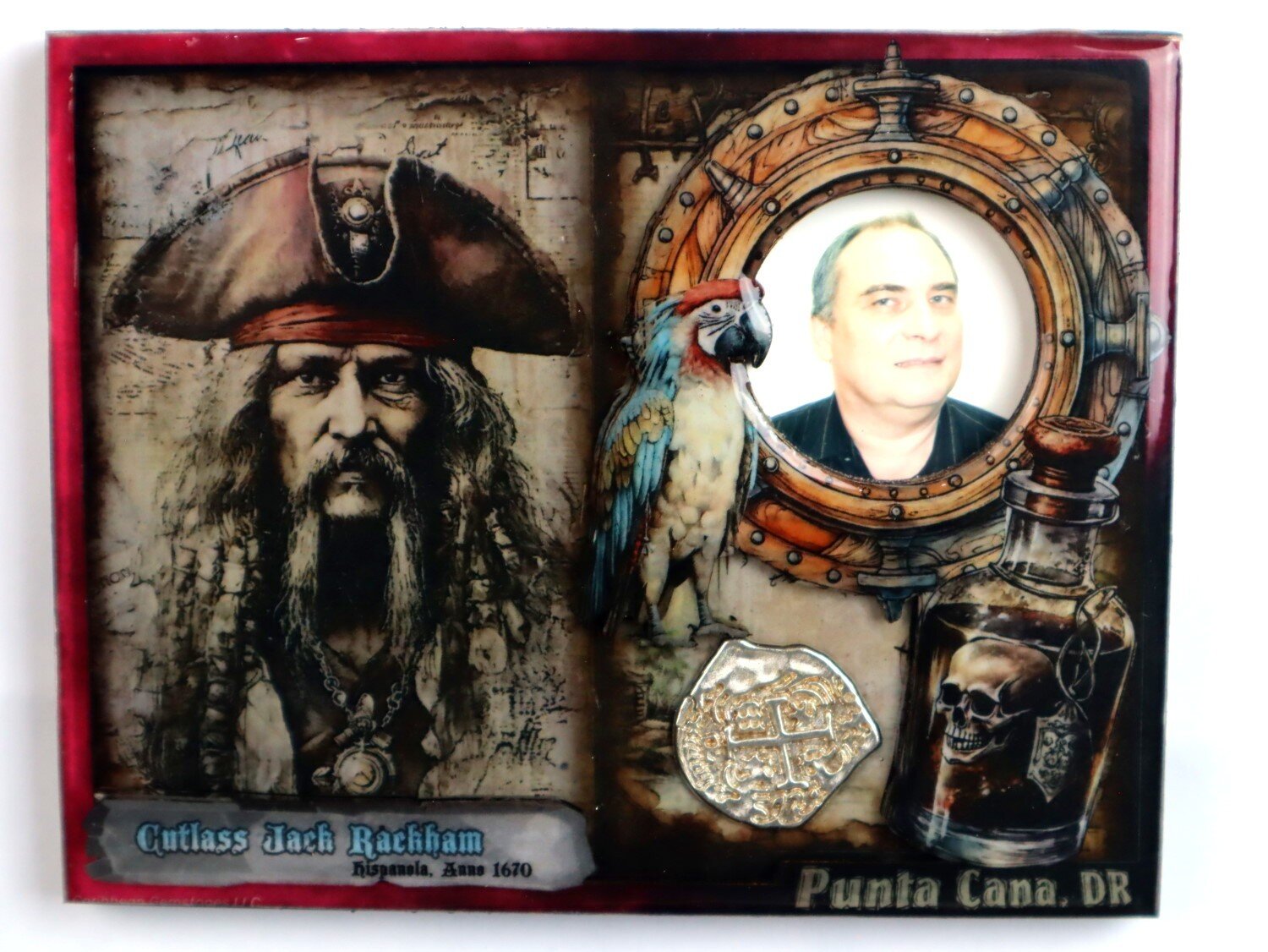 3d Pirate Souvenir Fridge Magnet & Photo Frame – Punta Cana, Dominican Republic – photo 2