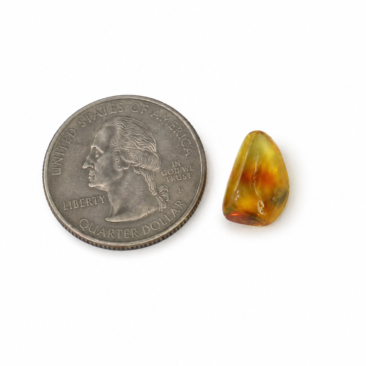 Handcrafted Natural Blue Amber Polished Stone 13mm – photo 4