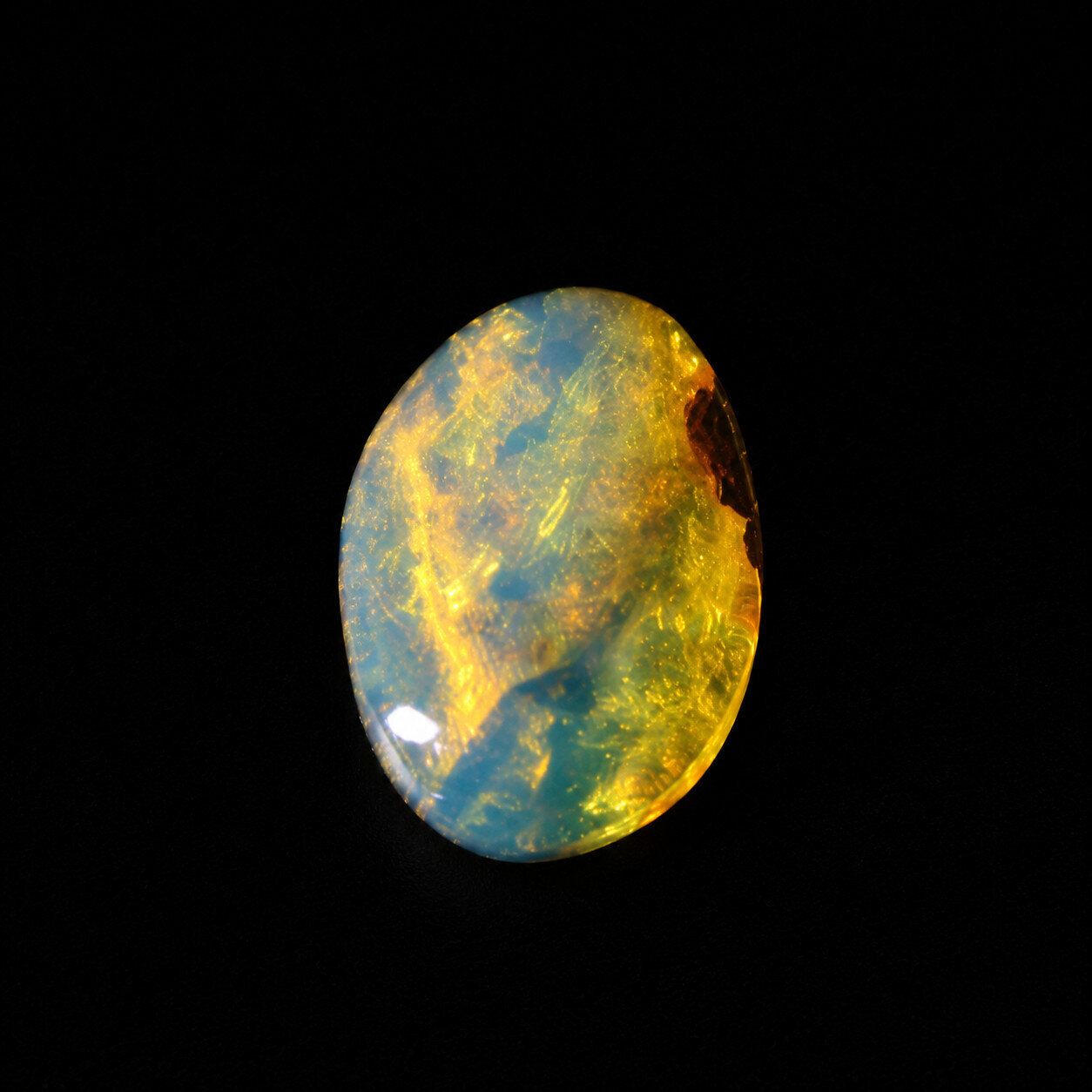 Genuine Authentic Blue Amber Polished Stone 15mm – photo 5