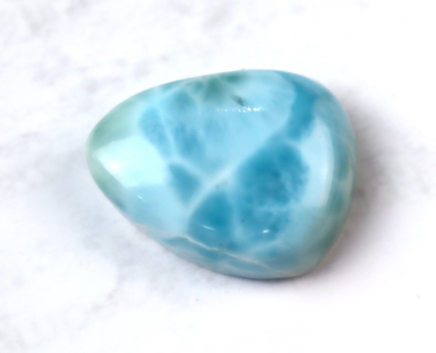Charming Design Natural Sky Blue Larimar Cabochon 26mm – photo 5