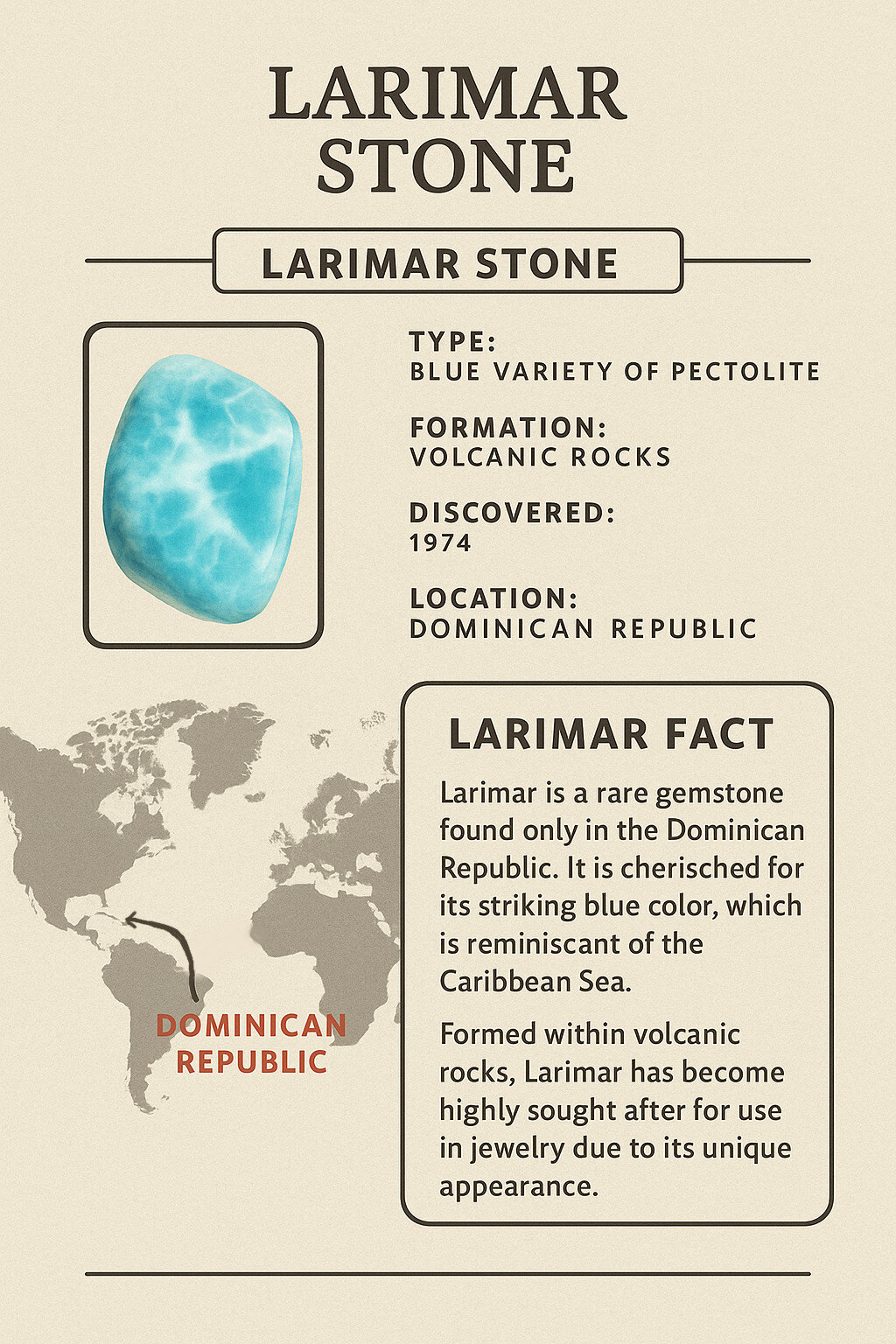 Excellent Natural Sky Blue Larimar Cabochon 25mm – photo 2