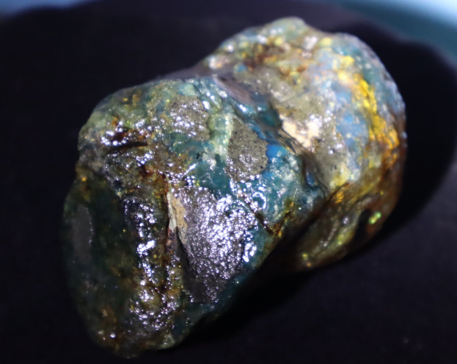 Beautiful Natural Dominican Translucent Green Blue Amber Rough Specimen 81mm 96g – photo 11