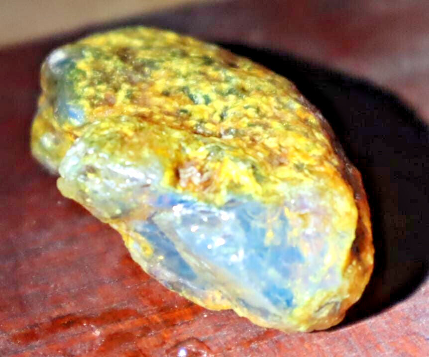 Exquisite Natural Dominican Crystal Clear Sky Blue Amber Rough Specimen 43mm 8g – photo 4