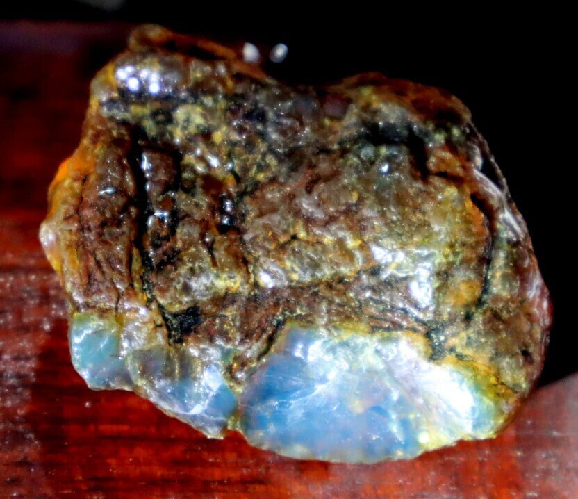 Beautiful Natural DR Crystal Clear Green Blue Amber Rough Specimen 46mm 18.7g – photo 3