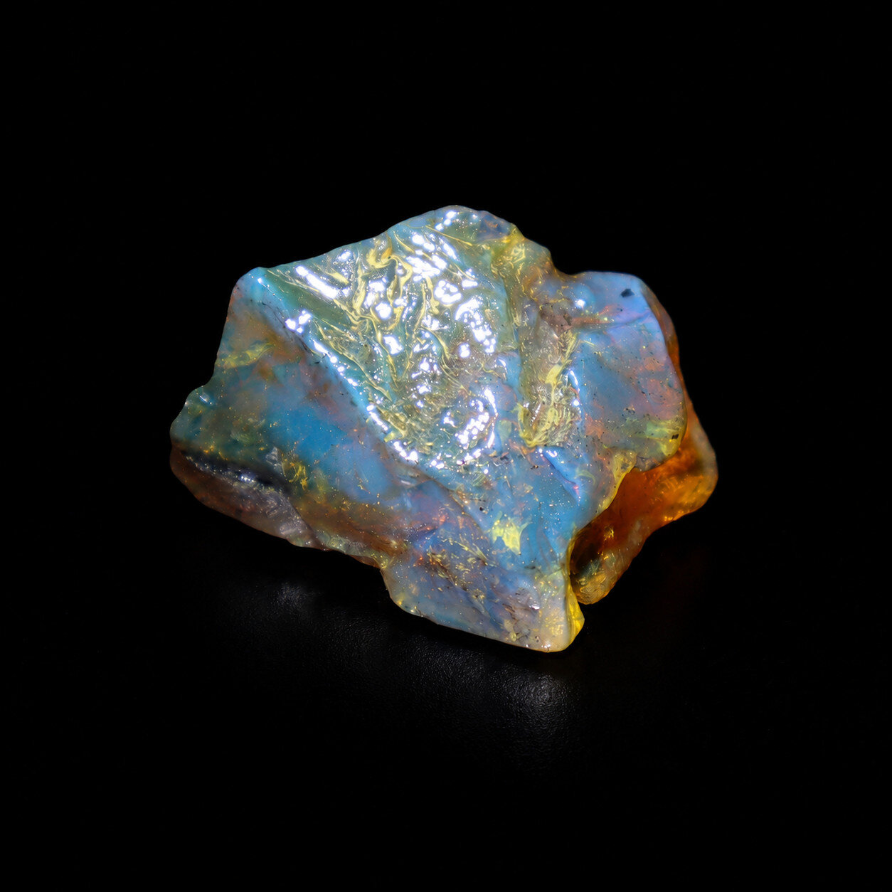 Fine Rare Deep Blue Dominican Amber Rough Specimen Chunk 44mm 12.7g – photo 4