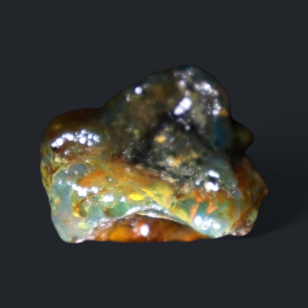Authentic Beautiful Sky Blue Dominican Amber Rough Specimen Chunk 43mm 10.9g – photo 6