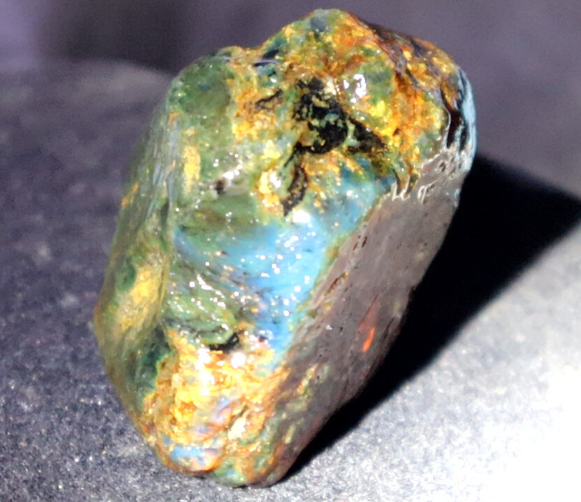 Beautiful Natural Dominican Clear Green Blue Amber Rough Specimen 53mm 37g – photo 12