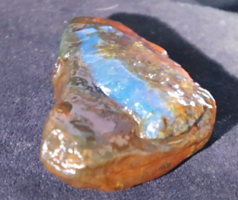 Exquisite Natural Dominican Clear Orange Blue Amber Rough Specimen 50mm 24g – photo 11