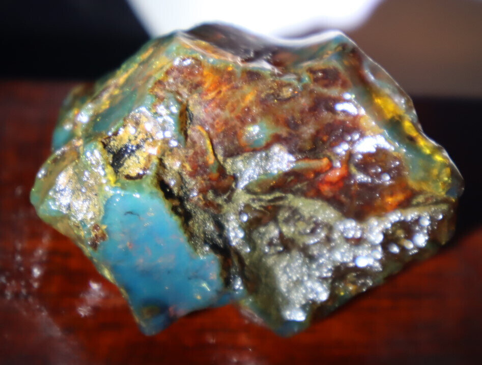 Outstanding Natural Dominican Clear Yellow Blue Amber Rough Specimen 52mm 35.3g – photo 3