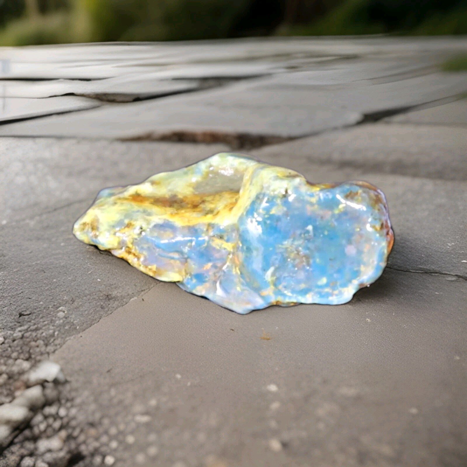 Impressive Natural Dominican Clear Sky Blue Amber Rough Specimen 48mm 39g – photo 7