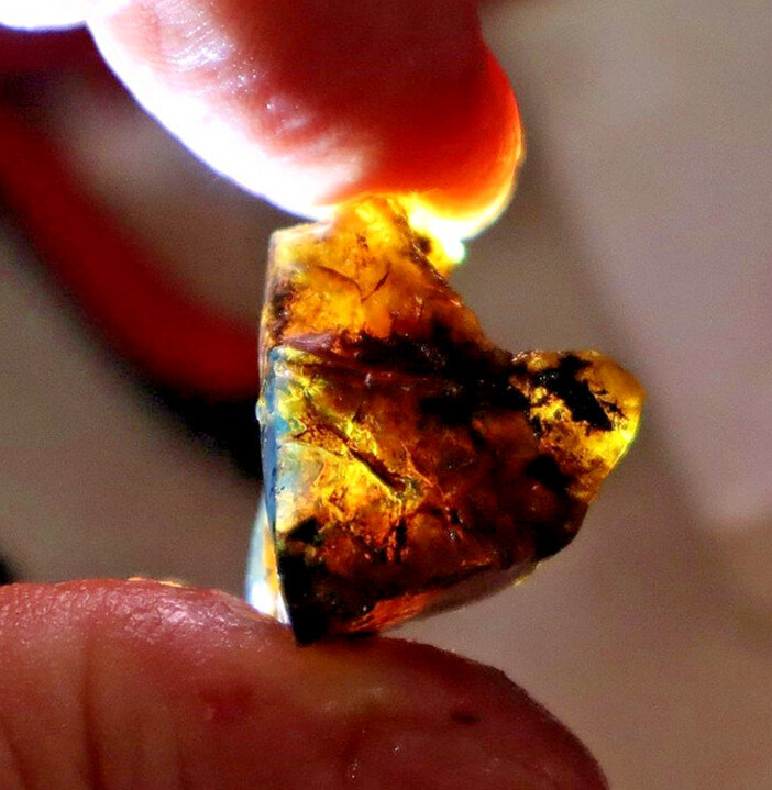 Genuine Authentic Sky Blue Dominican Amber Rough Specimen Chunk 28mm 3.6g – photo 7
