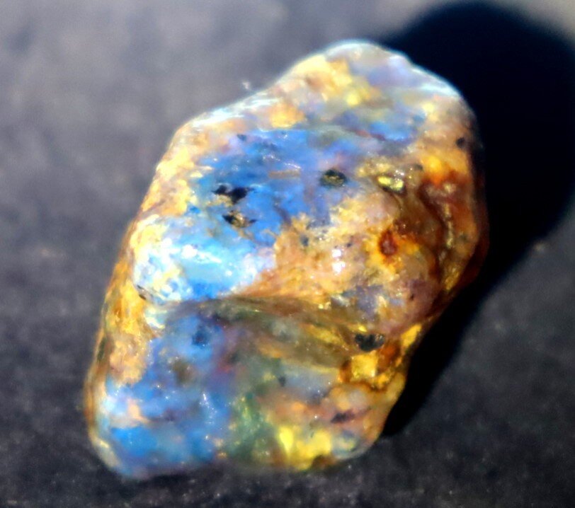 Natural Dominican Clear Deep Blue Amber Rough Specimen 28mm 8.5g