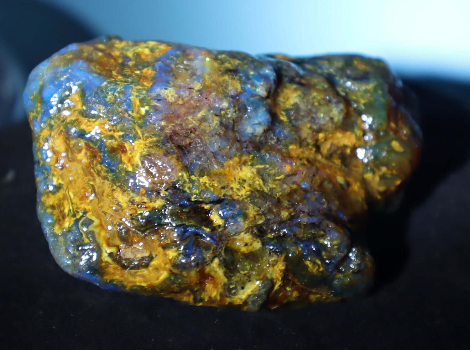 Exquisite Natural Dominican Clear Green Blue Amber Rough Specimen 75mm 57g – photo 2