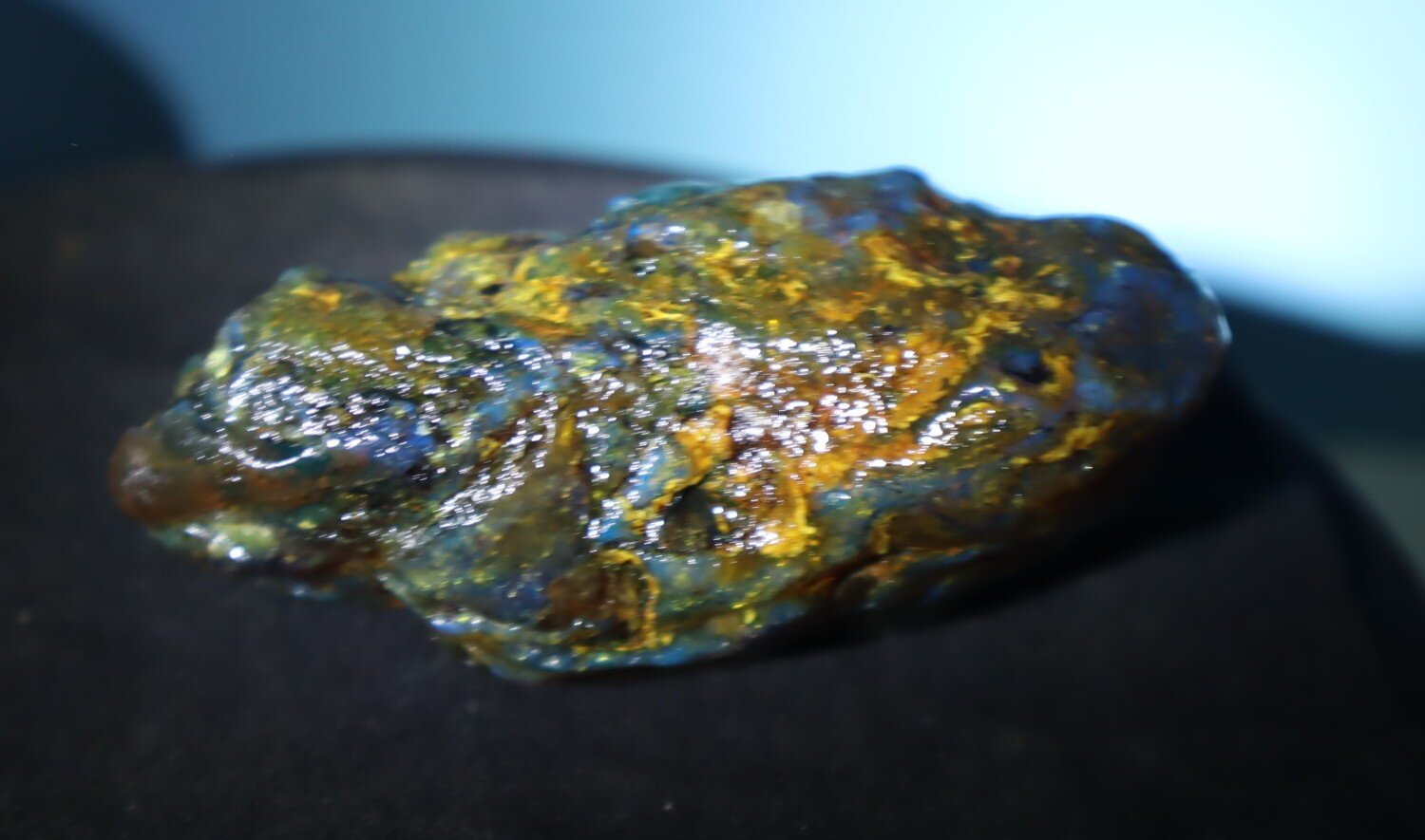 Exquisite Natural Dominican Clear Green Blue Amber Rough Specimen 75mm 57g – photo 3