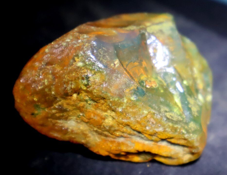 Natural Dominican Clear Yellow Light Blue Amber Rough Specimen 55mm 38g – photo 14