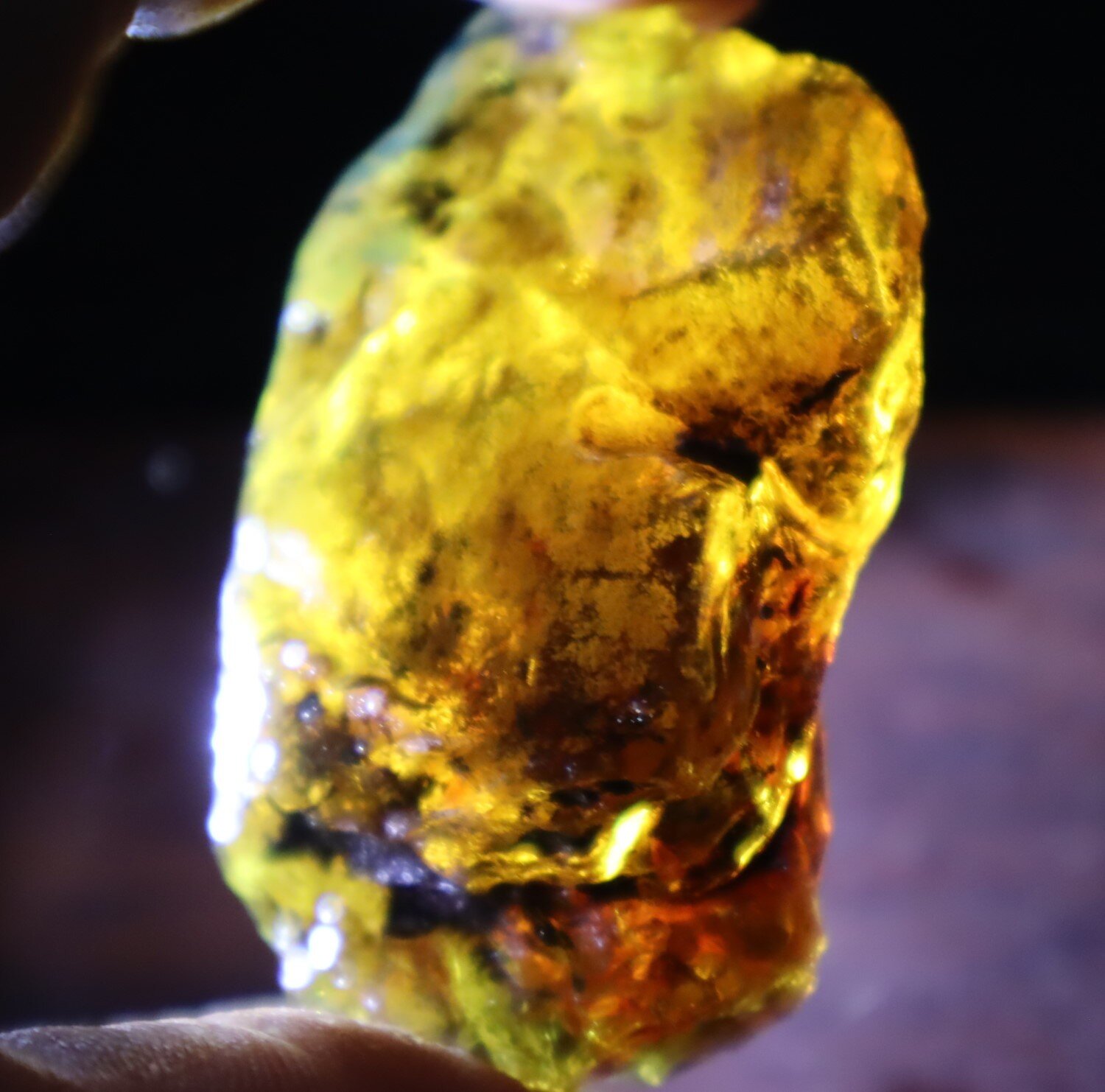 Outstanding Natural Dominican Clear Green Blue Amber Rough Specimen 56mm 22.5g – photo 5