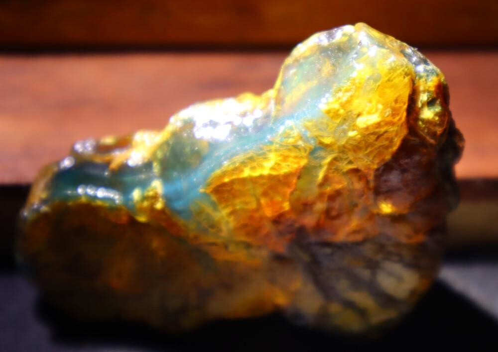Natural Dominican Clear Green Blue Amber Rough Specimen 65mm 20g – photo 4