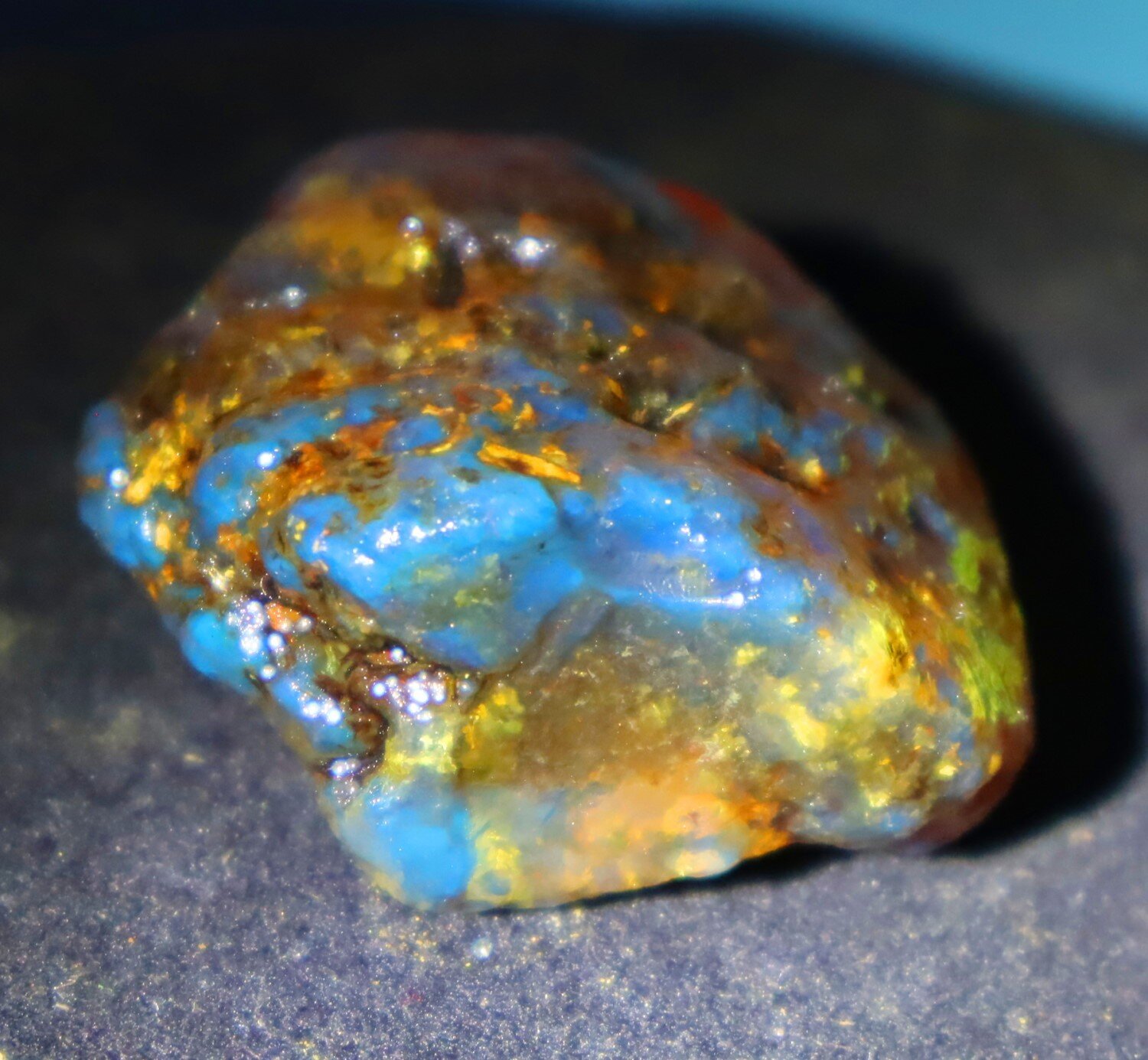 Lovely Natural Dominican Clear Green Blue Amber Rough Specimen 45mm 22g – photo 13