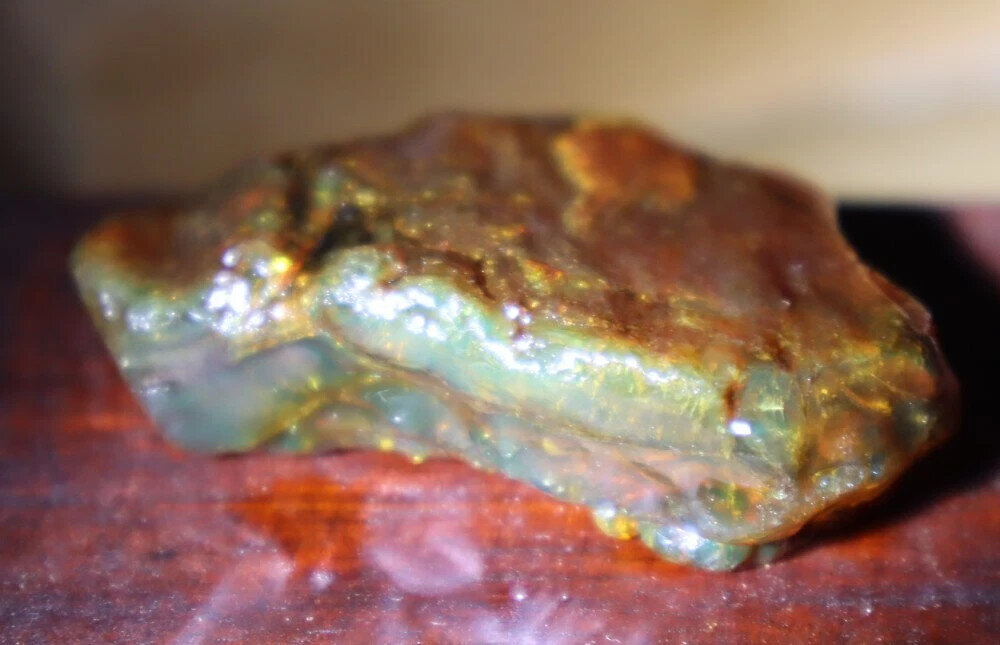 Fine Natural Dominican Crystal Clear Orange Green Amber Rough Specimen 54mm 15g – photo 3