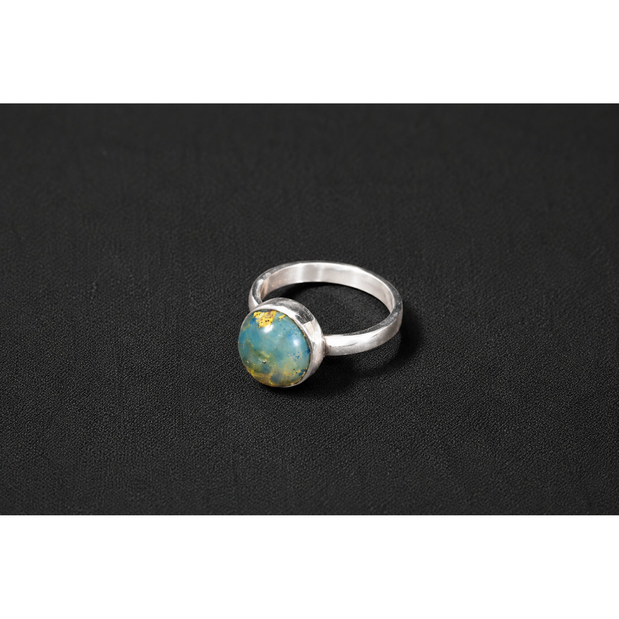 Island Crafted Light Blue Dominican Amber 925 Sterling Silver Clear Oval Ring #6 – photo 3