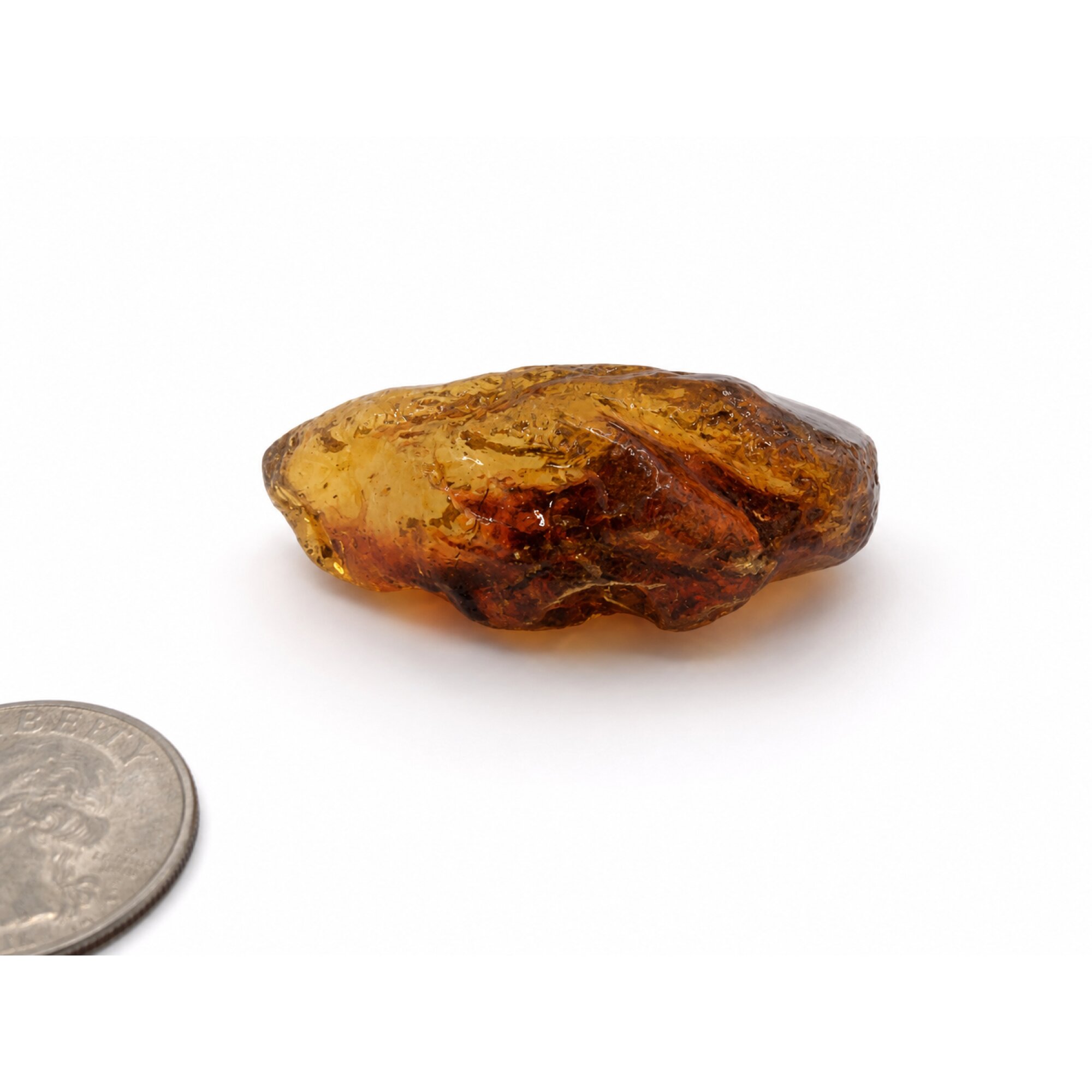 Authentic Crystal Clear Orange Green Dominican Amber Stones 54mm 15.6g – photo 7