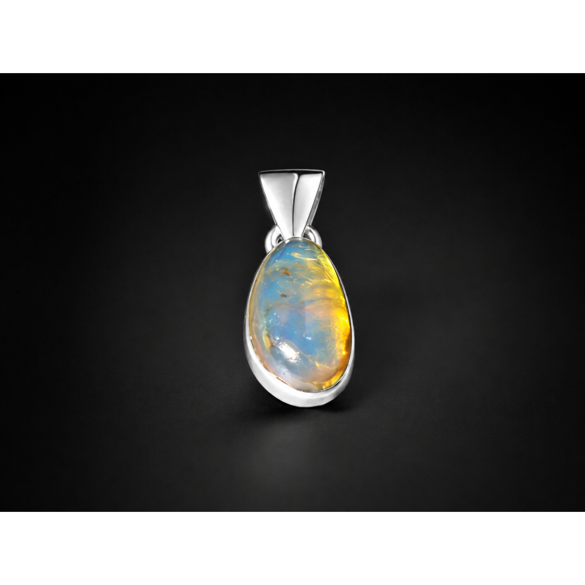 Studio Made Clear Sky Blue 925 Sterling Silver Pendant 26mm – photo 3