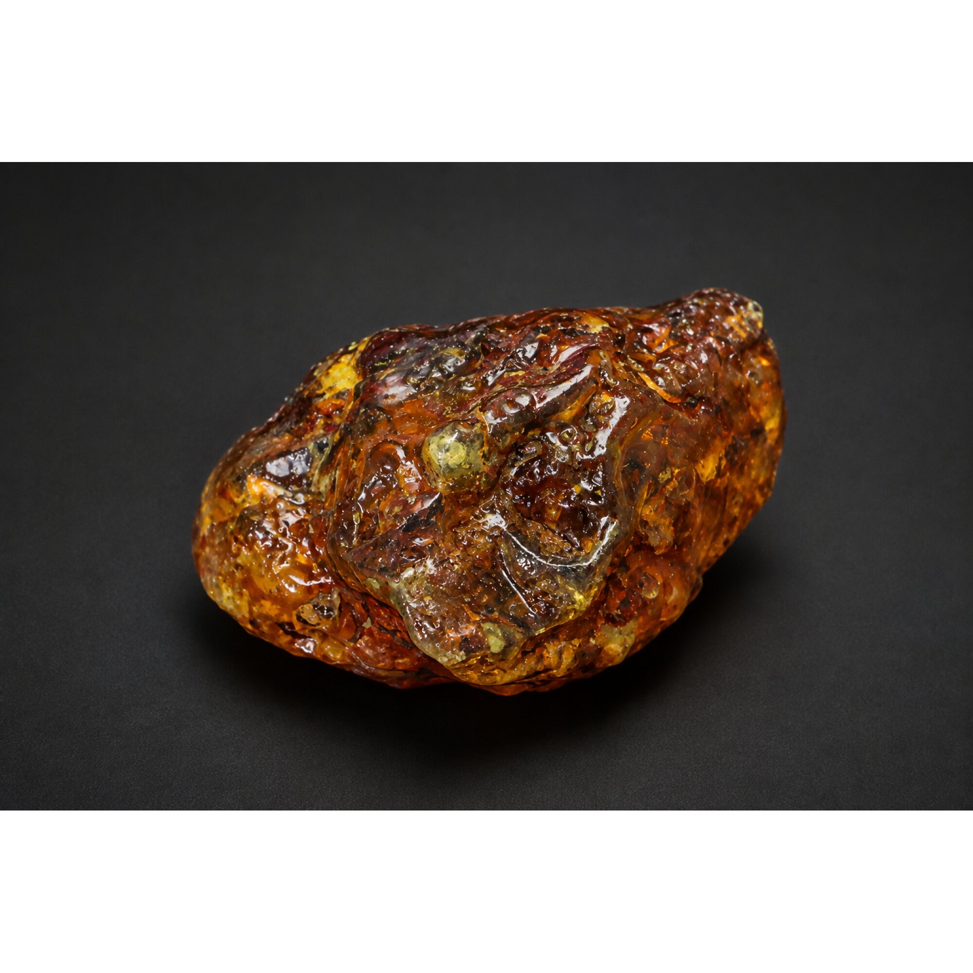 Clear deep orange Natural Dominican Amber rough Specimen 59 mm – photo 4