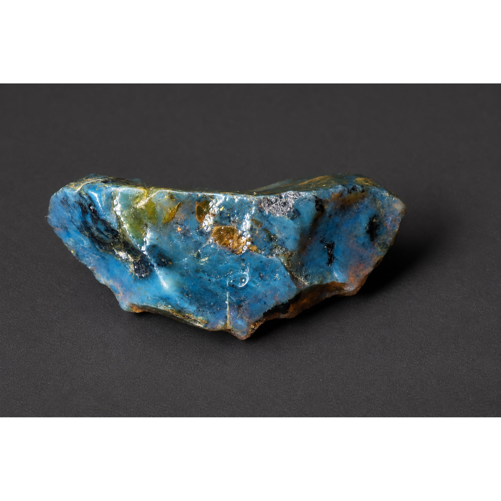 Translucent deep blue Natural Dominican Amber rough Specimen 55 mm – photo 7