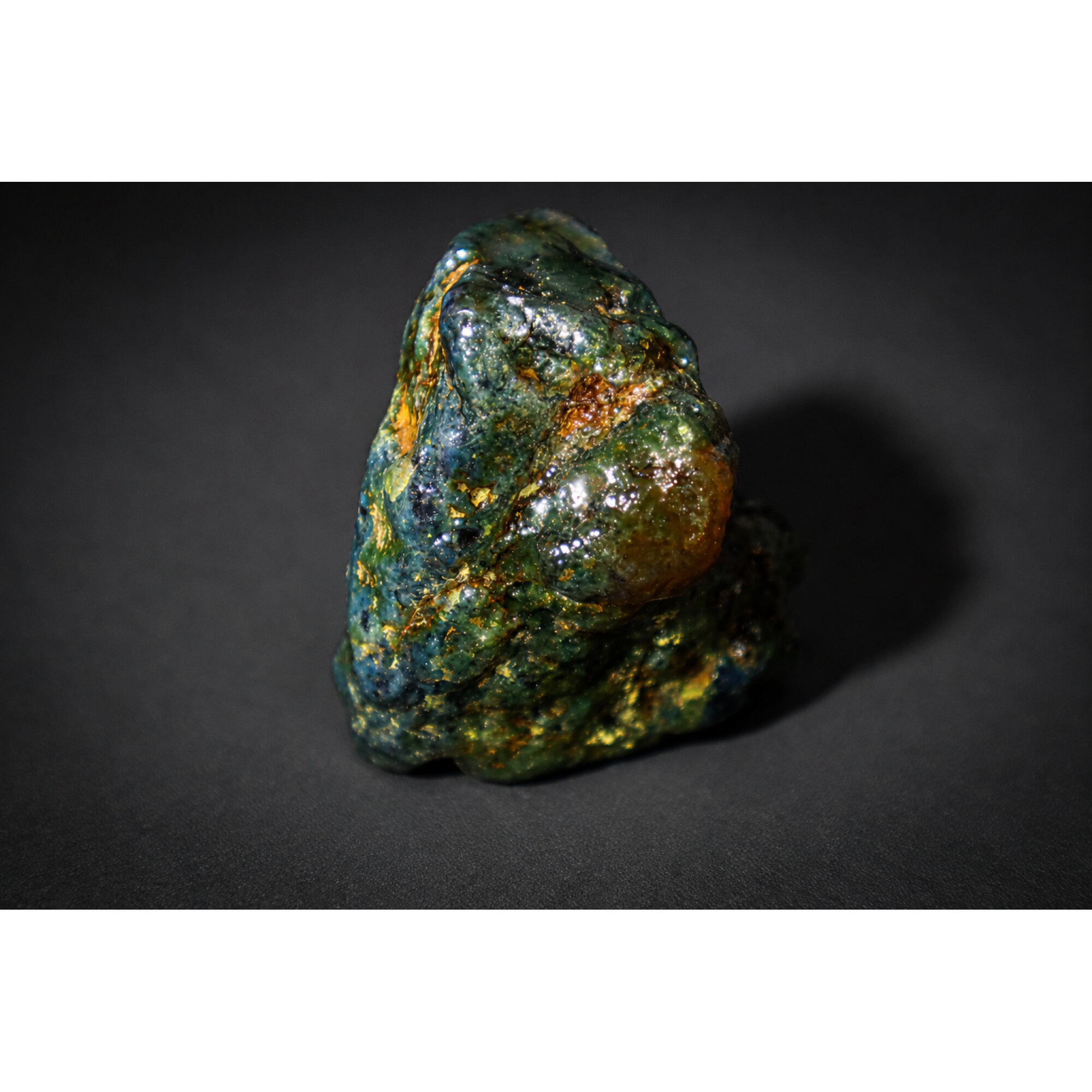 Clear dark blue green Natural Dominican Amber rough Specimen 70 mm – photo 4