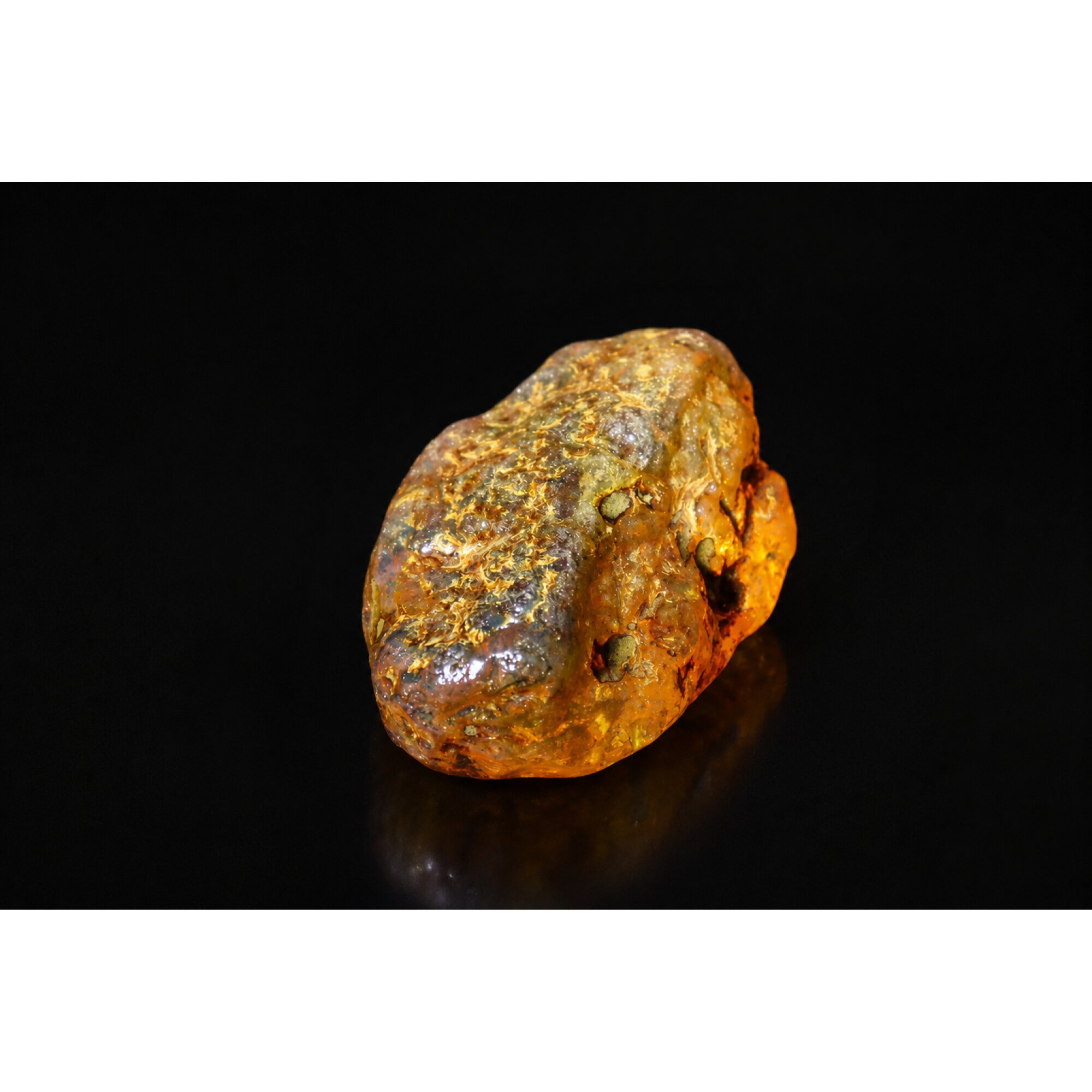 Clear orange yellow Natural Dominican Amber rough Specimen 47 mm – photo 5