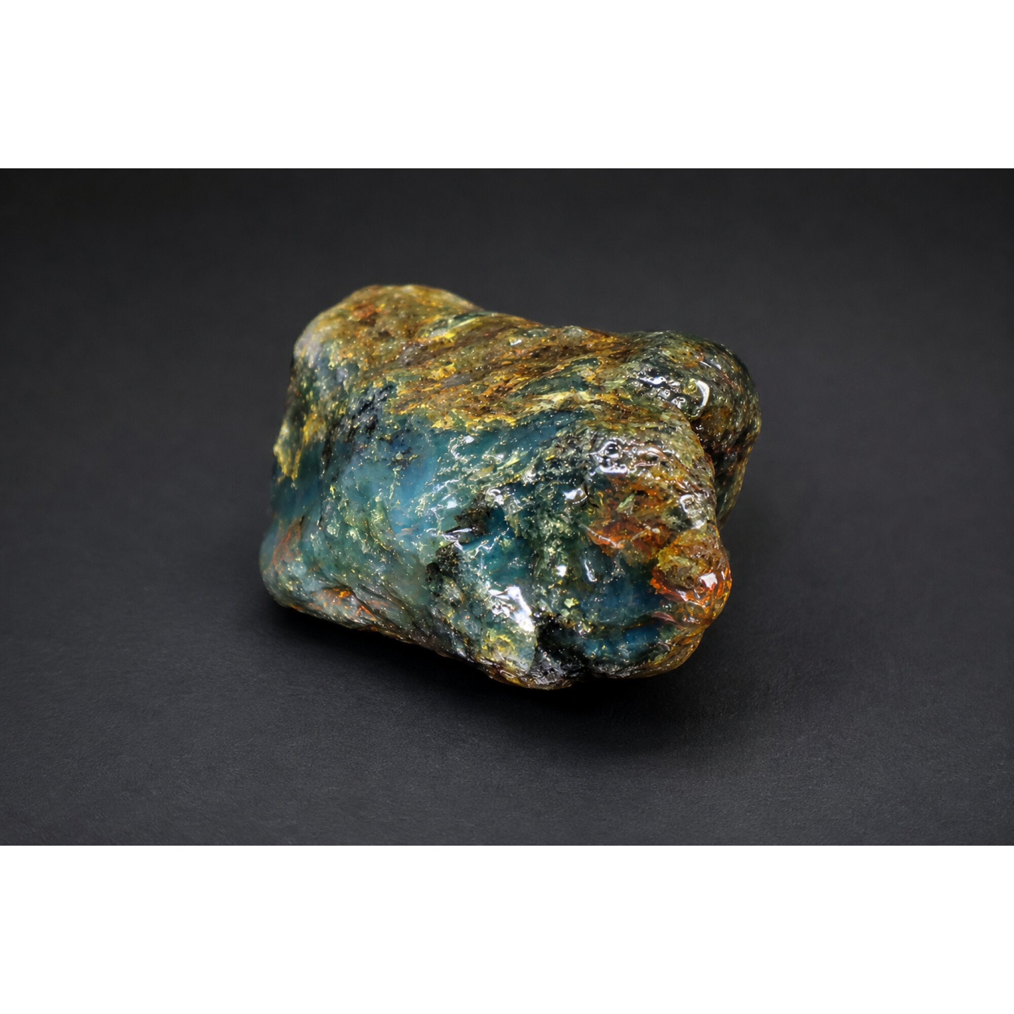 Clear green blue Natural Dominican Amber rough Specimen 52 mm – photo 6