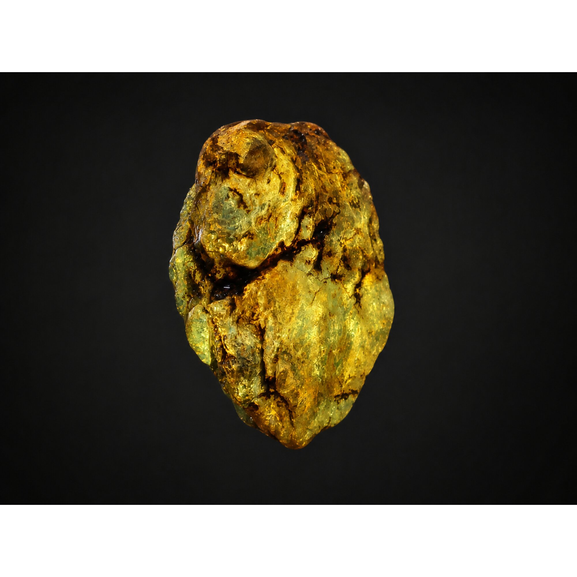 Clear deep blue Natural Dominican Amber rough Specimen 44 mm – photo 3