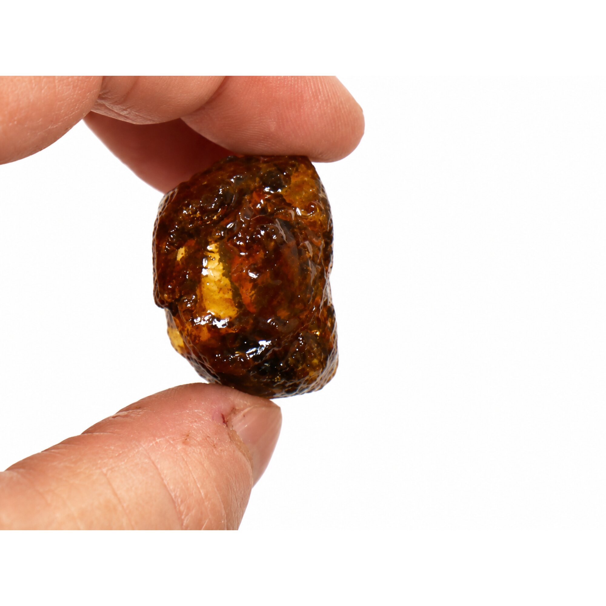 Translucent sea blue Natural Dominican Amber rough Specimen 33 mm – photo 5