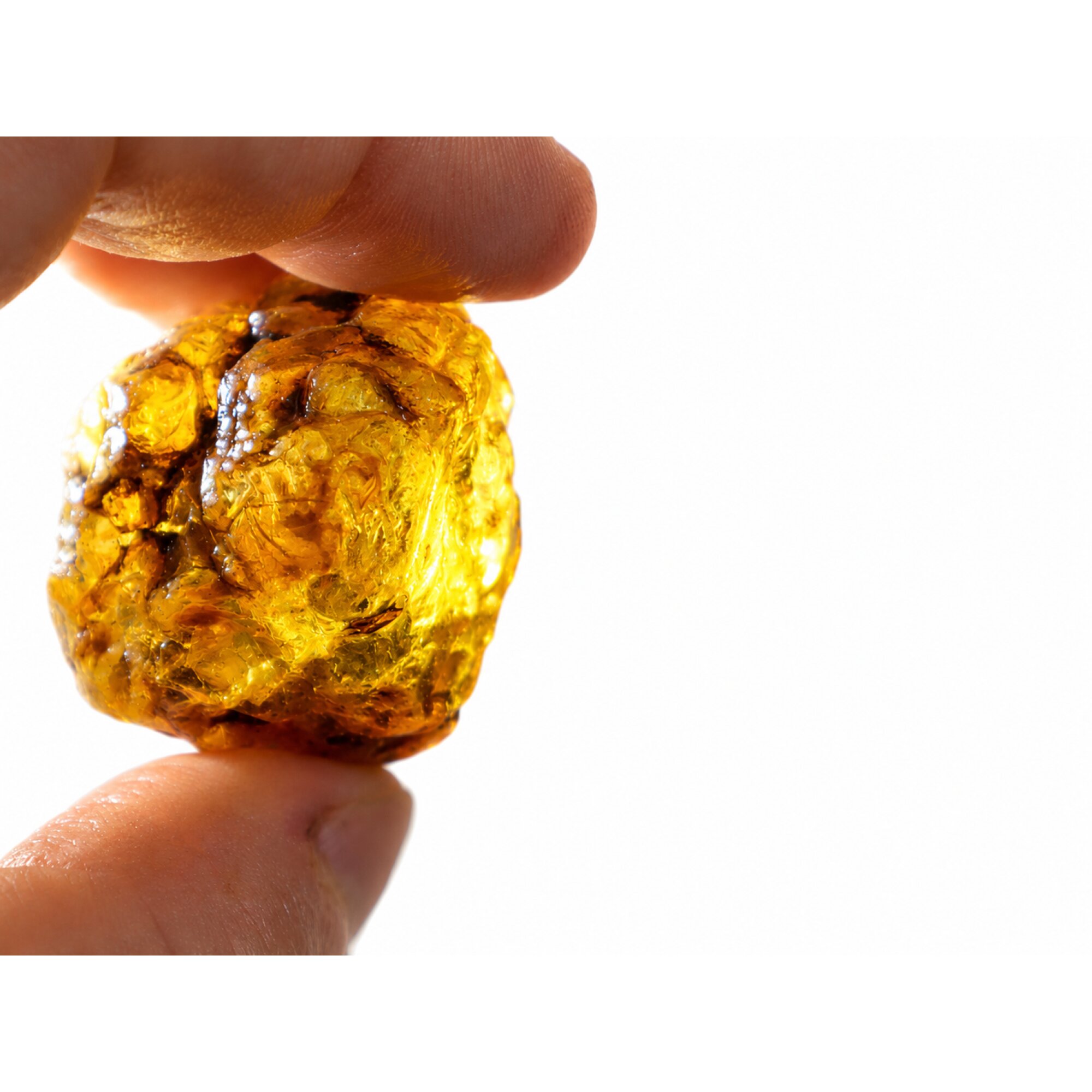 Translucent sea blue Natural Dominican Amber rough Specimen 33 mm – photo 10