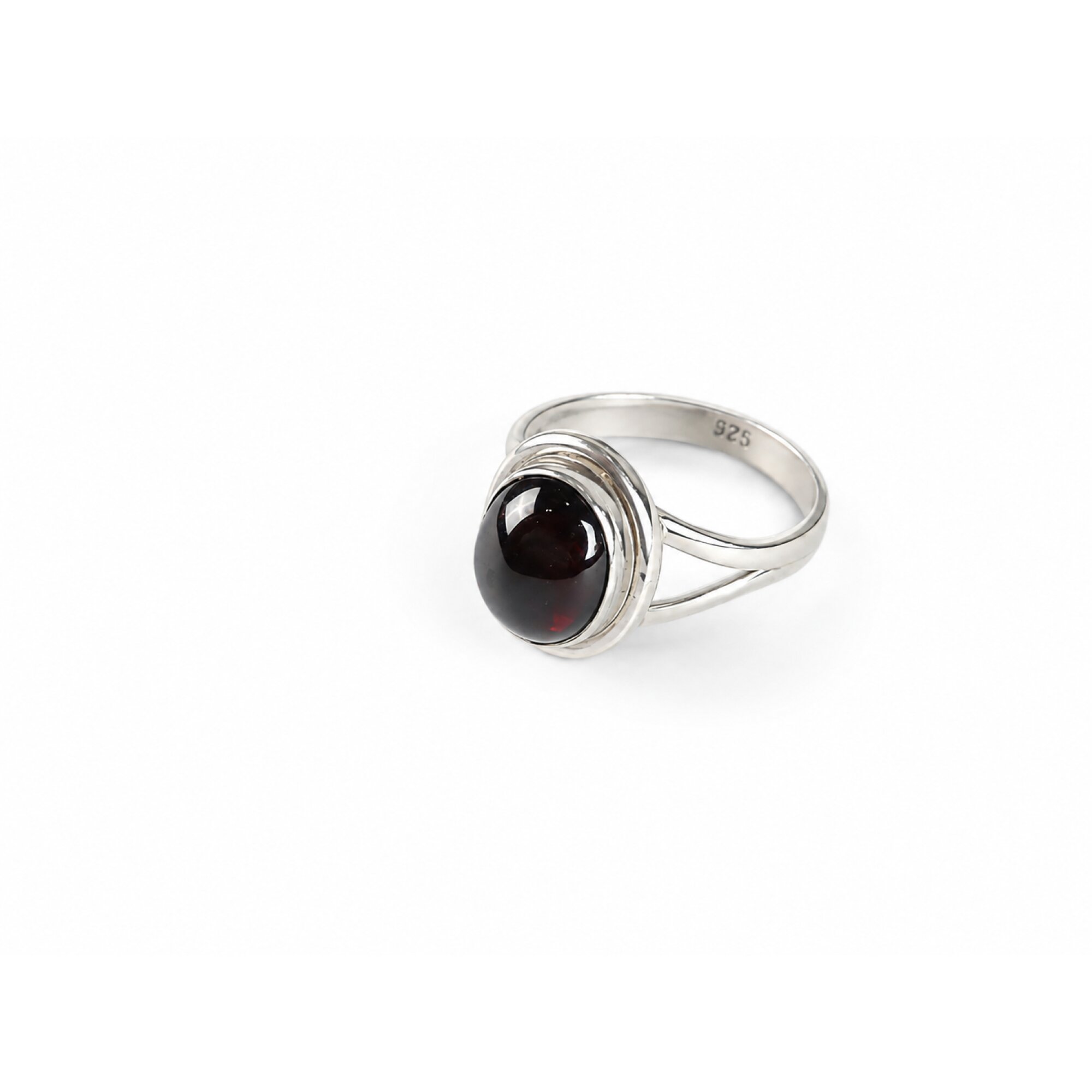 Clear Vine Red Garnet oval 925 Sterling Silver Ring Size 8.25 – photo 8