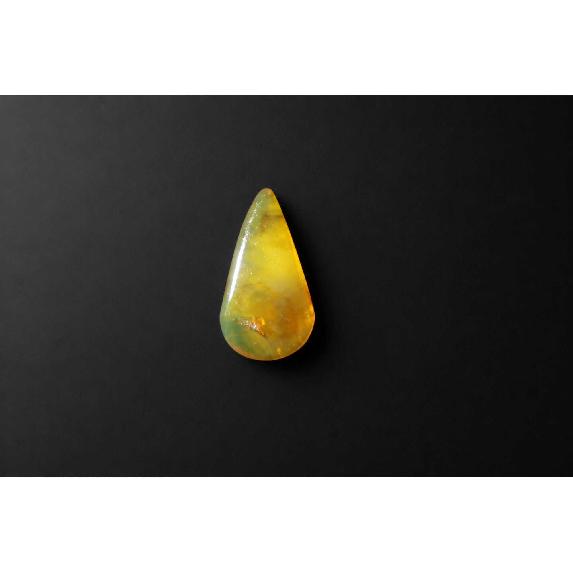 Clear red yellow Natural Dominican Amber teardrop Polished Stone 23 mm – photo 4