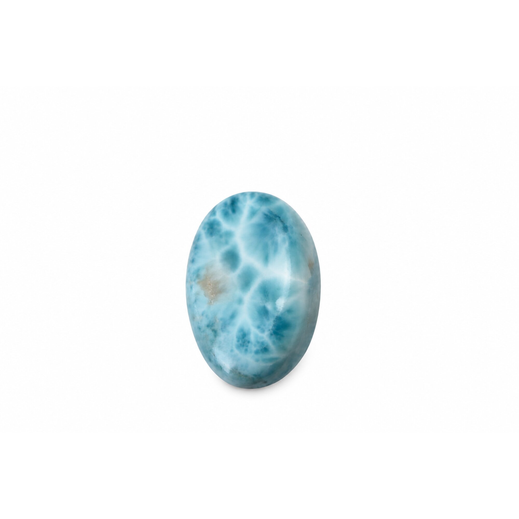 Genuine Sky Blue Larimar Oval Stone 30mm – photo 2