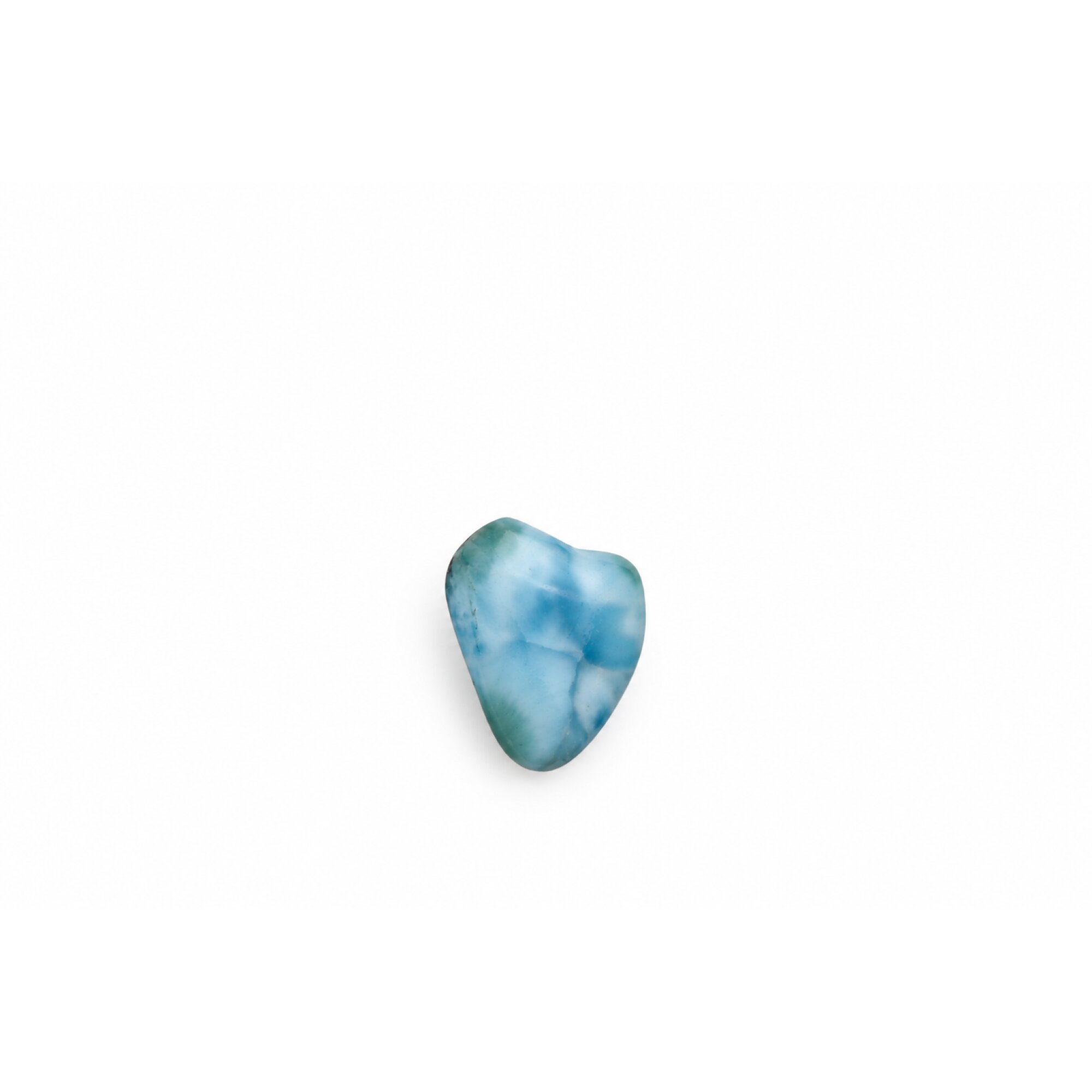 Genuine Deep Blue Larimar Heart Stone 20mm – photo 2
