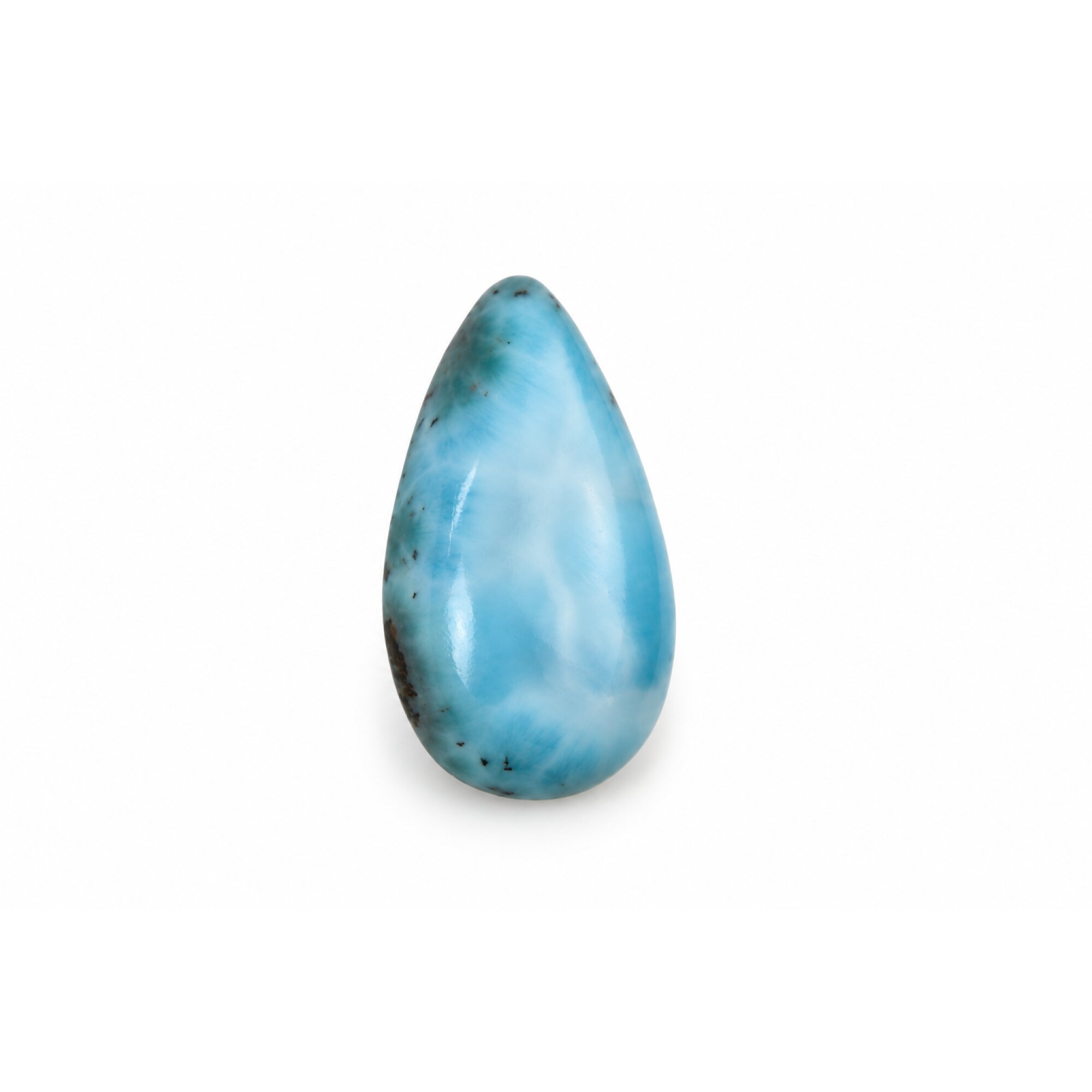 Handcrafted Polished: Natural Dominican Larimar Cabochon 36mm – photo 3