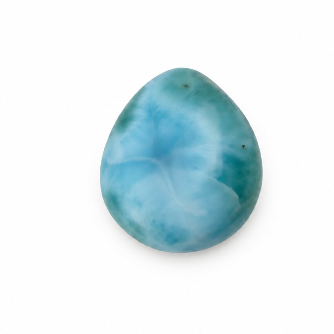 Handcrafted green blue larimar Polished 24mm