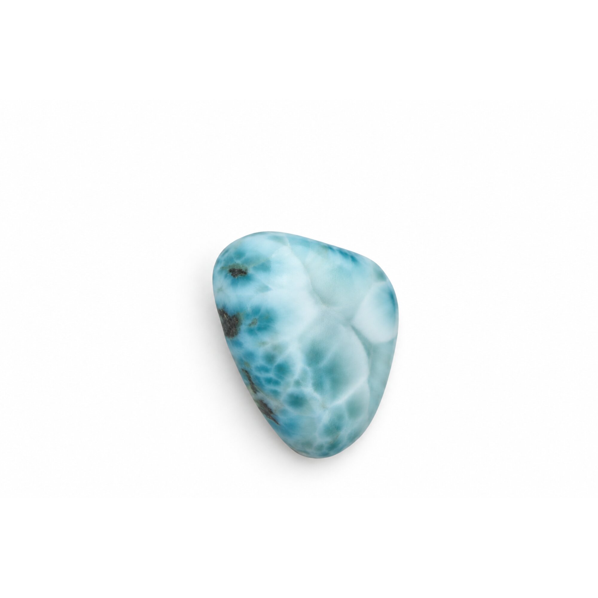 Genuine Handcrafted light blue larimar Polished 40mm – photo 3