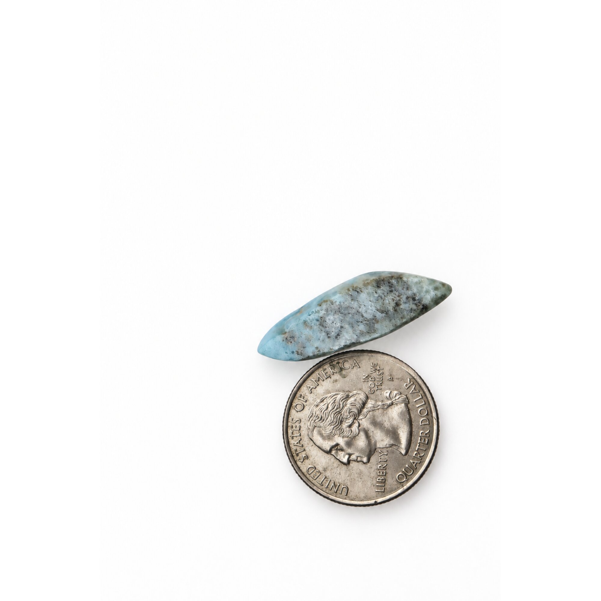 Artisan Made ocean blue larimar Polished 31mm – photo 2
