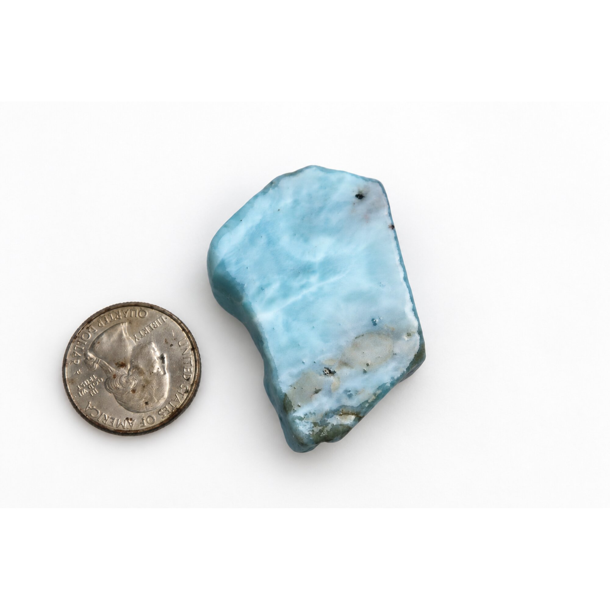 Untreated sky blue rough Dominican Larimar 50mm – photo 2