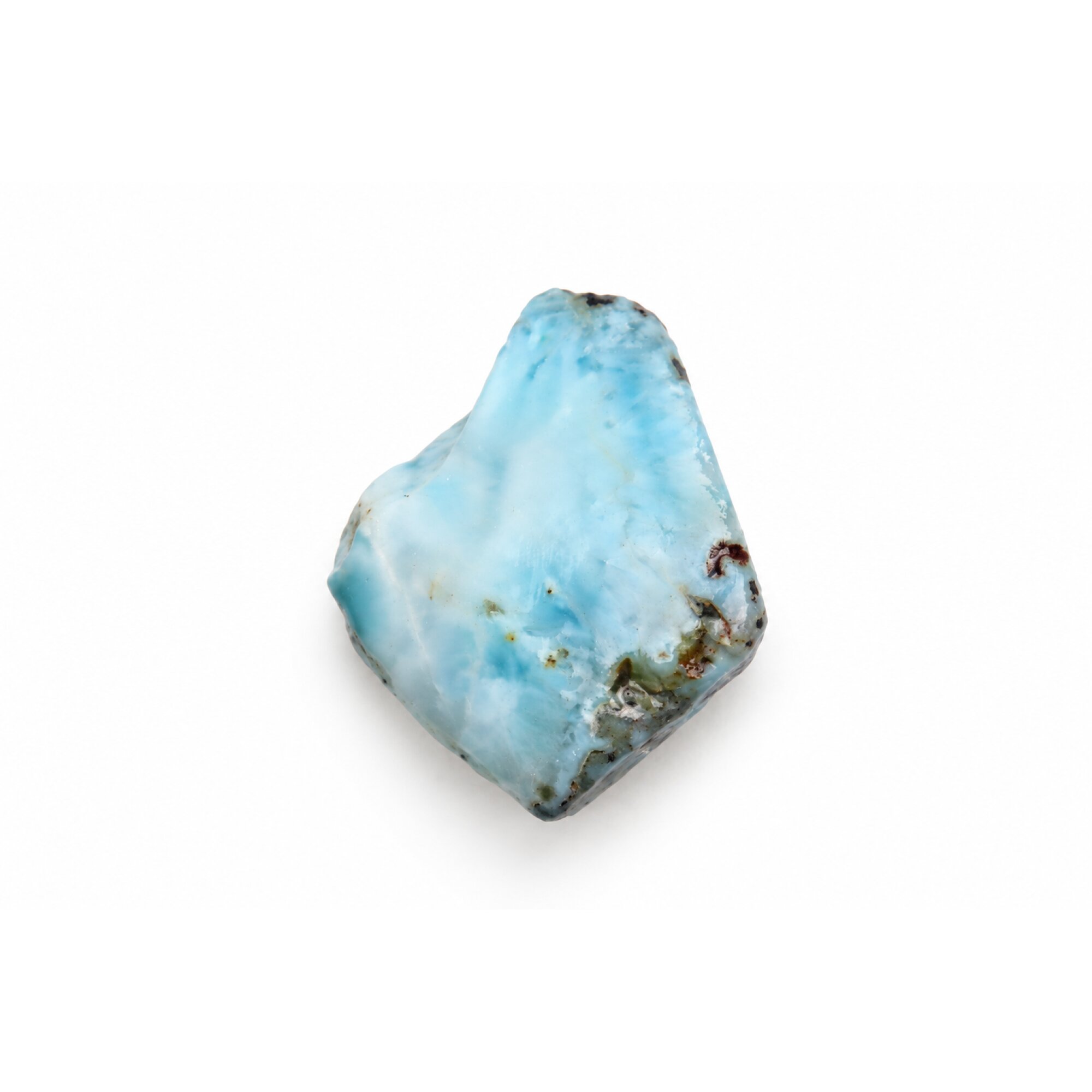 Organic beauty ocean blue rough Dominican Larimar 40mm – photo 3
