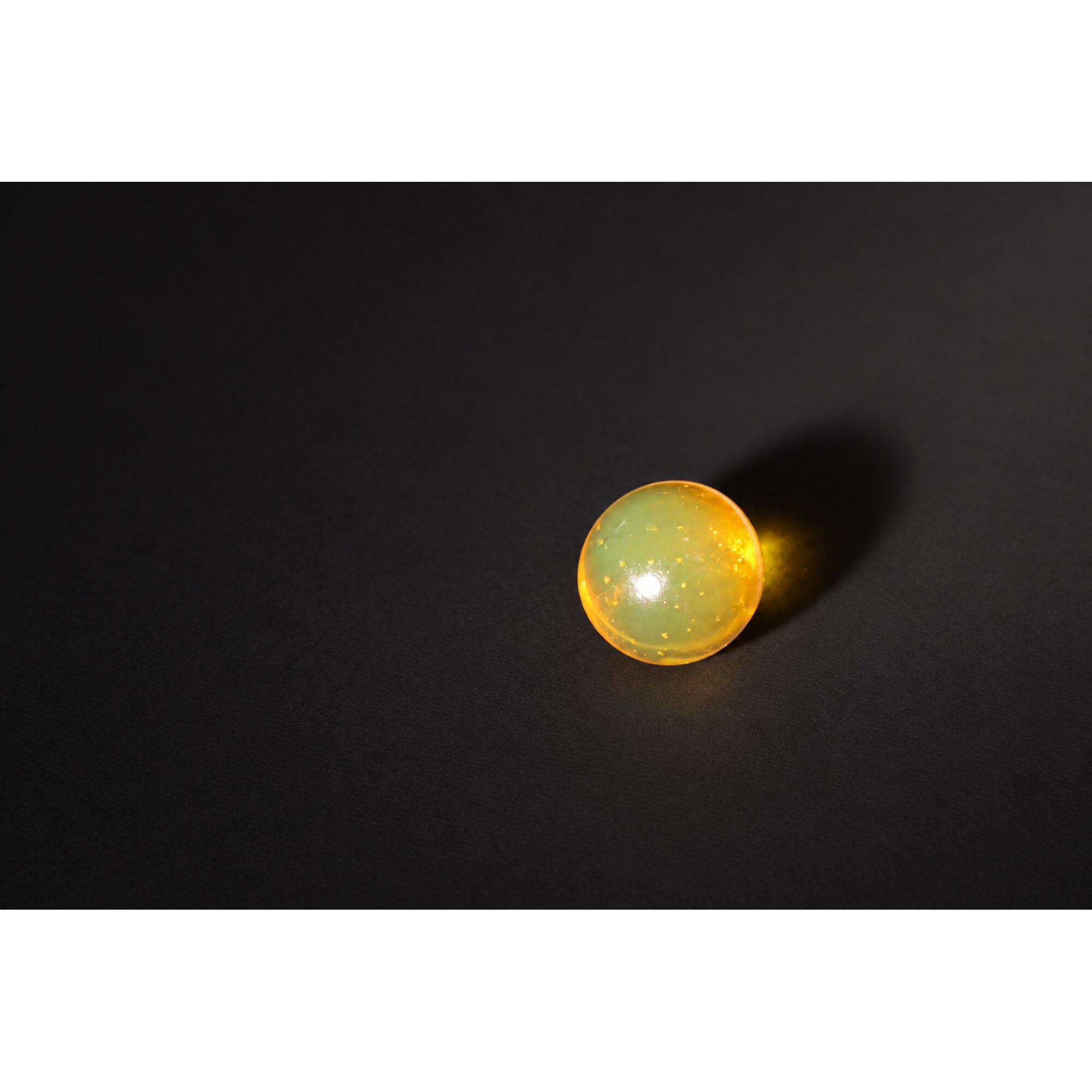 Pure natural orange green Dominican amber bead 20mm – photo 4