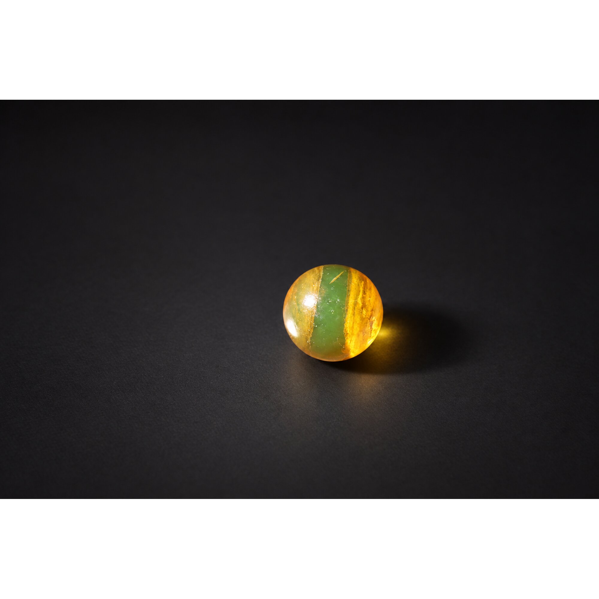 Pure natural orange green Dominican amber sphere/ball 20.5mm – photo 2